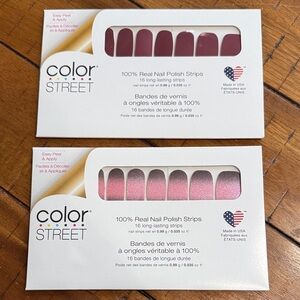 Color Street Atomic Sparkle and Venetian Velvet Real Nail Polish Strips NEW